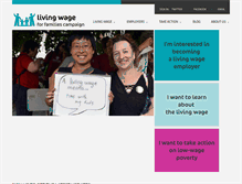 Tablet Screenshot of livingwageforfamilies.ca